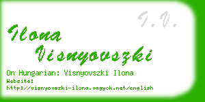 ilona visnyovszki business card